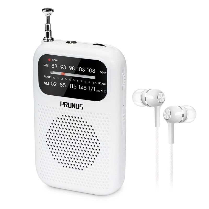 PRUNUS J-777 Pocket Radios Portable AM FM Small Personal Radio with Best Reception, AAA Battery Operated Transistor Radio with Headphone & Speaker for Walk/Jogging/Camping,Christmas Stocking Stuffers - Image 1